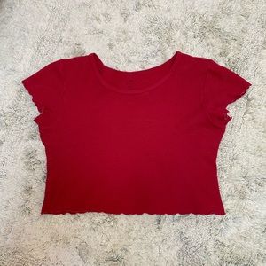 Brandy Melville super cute red crop top